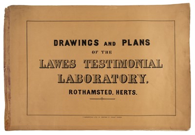 Lot 88 - Rothamsted Experimental Station. Drawings of the Lawes Testimonial Library [2 copies], 1860