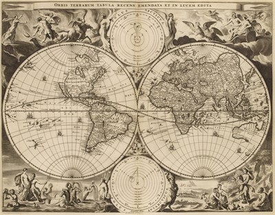 Lot 194 - World. Stoopendaal (Daniel), Orbis terrarum Tabula recens Emendata et in Lucem edita, 1680