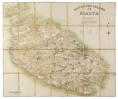 Lot 129 - Malta. Woodward (Captain E. M., surveyor), Map of the Island of Malta, 1895