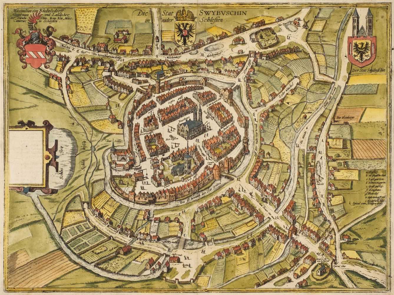 Lot 95 - Braun (Georg & Hogenberg Franz). Die Stat Swybuschin in nider Schlesien, 1598