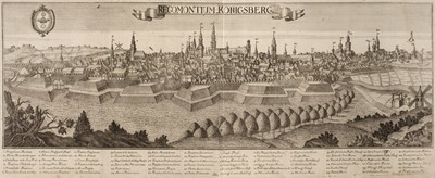 Lot 223 - Konigsberg. Haffner (Johann Christoph, publisher), Regomontium Konigsberg, circa 1740