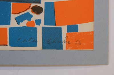 Lot 573 - Blake (Peter, 1932-). Composition (trompe l'oeil collage), 1956