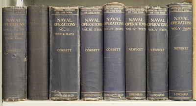 Lot 28 - Corbett (Sir Julian S.). Naval Operations, History of the Great War, 1920-31, & others