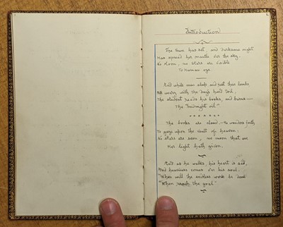 Lot 156 - Manuscript Poetry. Four volumes of manuscript poetry, 19th century, & others