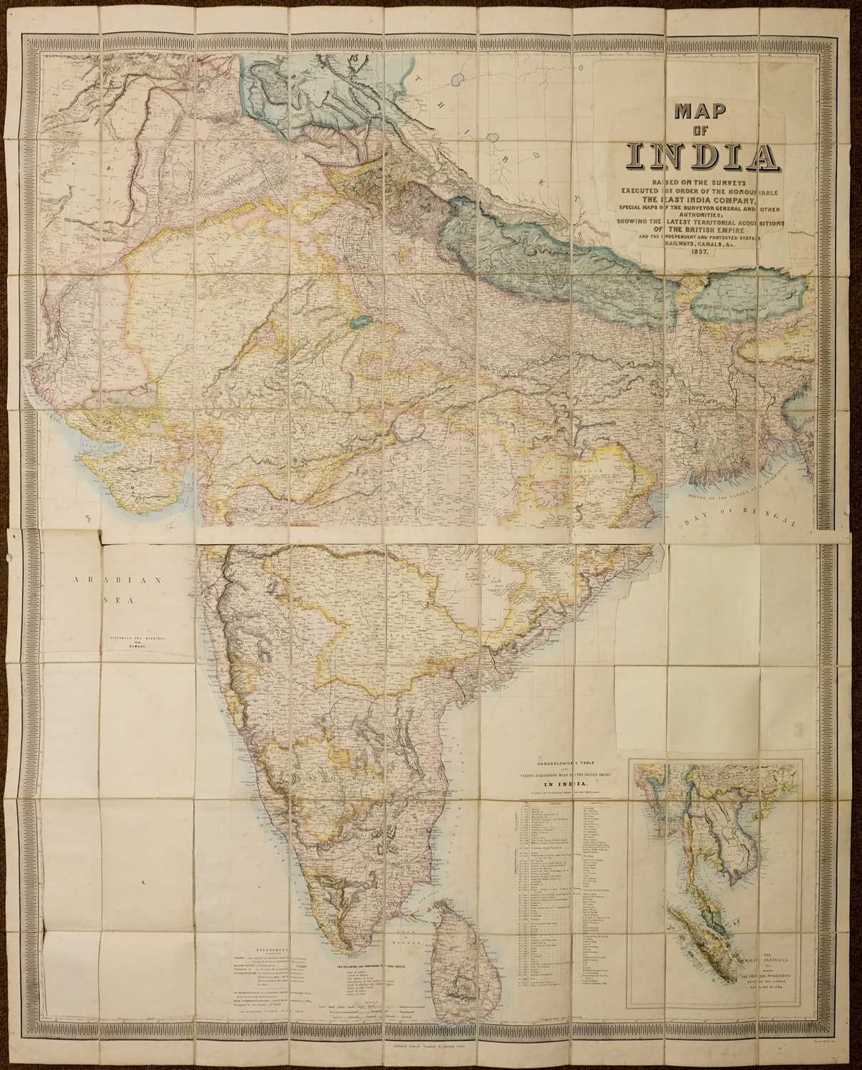 Lot 11 - Stanford (Edward, publisher). Map of India, 1857