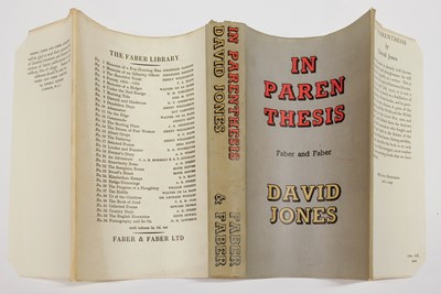 Lot 578 - Jones (David). In Parenthesis, 1st edition, 1937, with the rare dust jacket
