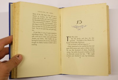 Lot 568 - Hilton (James). Good-bye Mr. Chips, 1st UK edition, 1934, signed, in the dust jacket