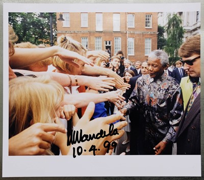 Lot 250 - Mandela (Nelson, 1918-2013). Nelson Mandela shaking hands with supporters in London