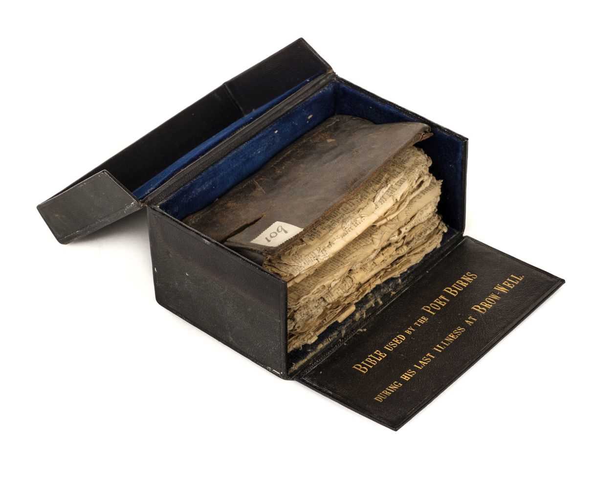 Lot 207 - Burns (Robert, 1759-1796). 'Bible used by the Poet Burns during his last illness at Brow-Well'