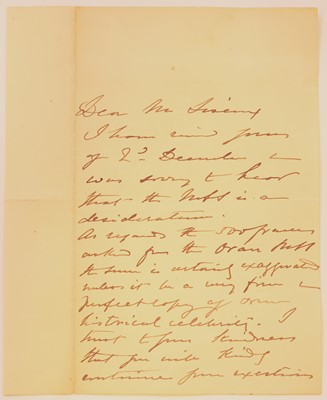 Lot 462 - Burton (Richard Francis, 1821-1890). Autograph letter signed, 'Richard F. Burton', 3 December [1886]