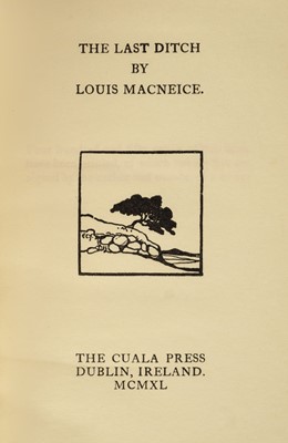 Lot 487 - Cuala Press. The Last Ditch by Louis MacNeice