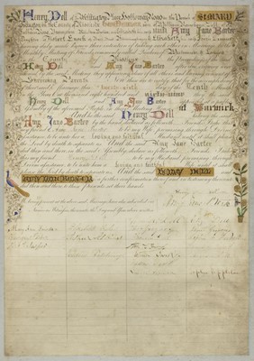 Lot 289 - Quaker Marriage Certificate.