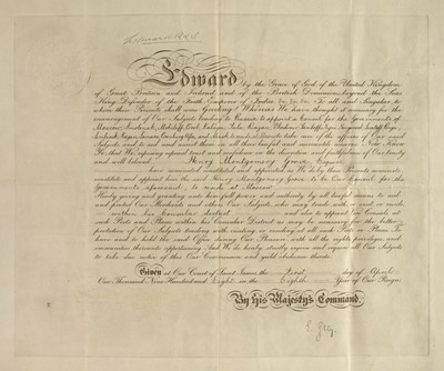 Lot 464 - Edward VII (King of Great Britain and Ireland, 1841-1910). Document signed 'Edward R & I'