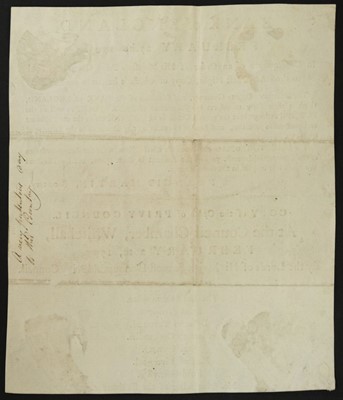Lot 254 - Bank of England Broadside. February 27th, 1797