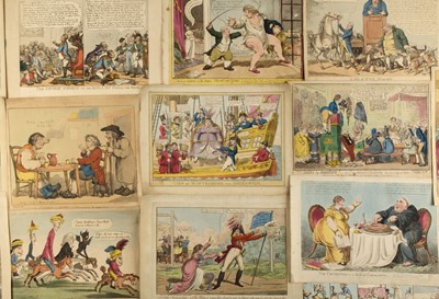 Lot 385 - Caricatures. A mixed collection of twenty-eight caricatures, mostly early 19th century