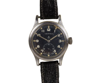 Lot 179 - Wristwatch. A WWII Vertex "Dirty Dozen" military wristwatch