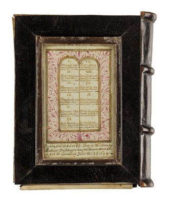 Lot 88 - Buchinger (Matthias, 1674-1740). A bookform box with micrography, 1720/21