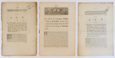 Lot 68 - Acts of Parliament. Approximately 60 British Acts mostly relating to property, 18th-19th century