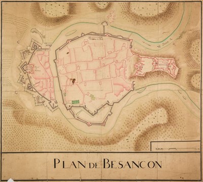 Lot 148 - France. Manuscript plan of Besançon. circa 1800