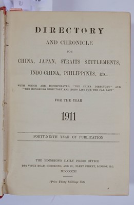 Lot 19 - Far East. Directory and Chronicle for China, Japan, etc., for the year 1911