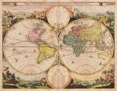 Lot 194 - World. Stoopendaal (Daniel), Orbis Terrarum Tabula...,  circa 1680