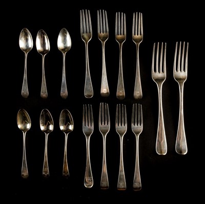 Lot 216 - Forks. A collection of George III forks