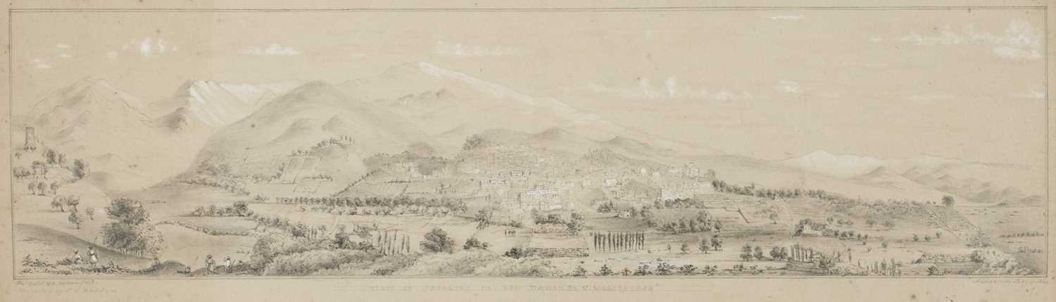 Lot 25 - Afghanistan. 'View of Istalif in Koh Daman by C. Masson Esq', pencil-sketch, 1844
