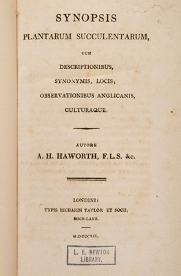 Lot 104 - Haworth (Adrian Hardy). Synopsis Plantarum Succulentarum, 1812