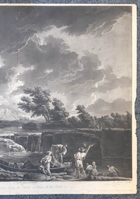 Lot 398 - Laurie (Robert, circa 1755-1836). Landscape with storm and fishermen by the river