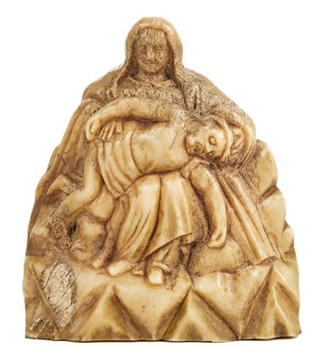 Lot 142 - Pieta. A 17th century bone carving of Virgin Mary and Jesus