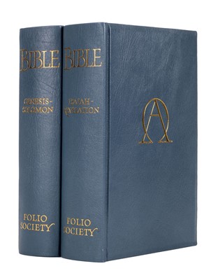 Lot 322 - Folio Society. The Bible with The Apocrypha, King James Version, 2 volumes, 2011