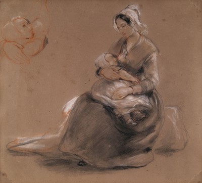 Lot 470 - Wilkie (David, 1785-1841, attributed to). Study of a mother nursing her child