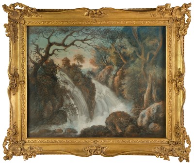 Lot 361 - French School. Landscape with Waterfall, later 18th century