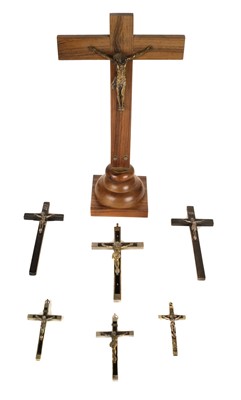 Lot 103 - Crucifixes. A collection of crucifixes c.1900