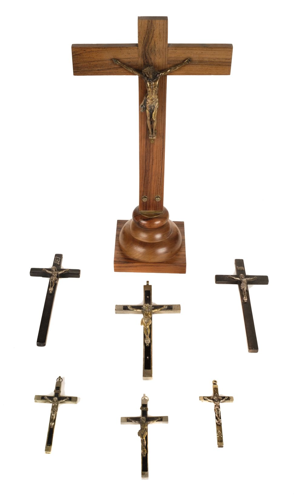 Lot 103 Crucifixes. A collection of crucifixes