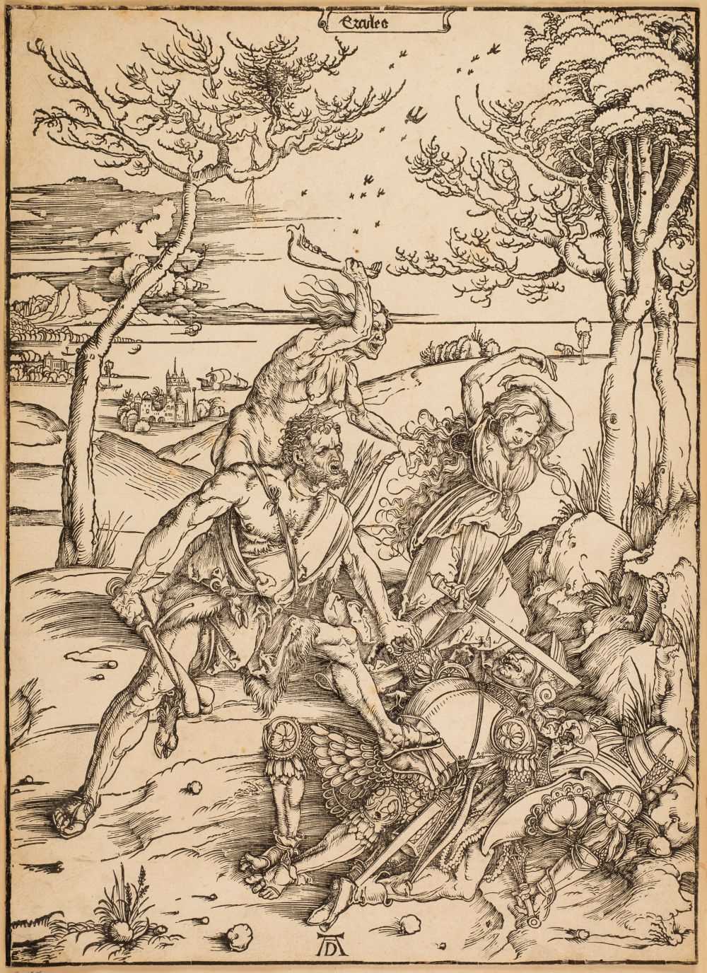 Lot 385 - Durer (Albrecht, 1471-1528). Hercules conquering the Molionide Twins, circa 1496