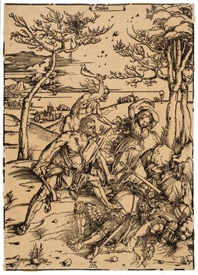 Lot 386 - Durer (Albrecht, 1471-1528). Hercules conquering the Molionide Twins, circa 1496