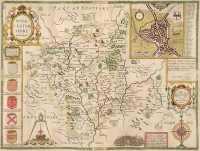 Lot 191 - Worcestershire. Speed (John), Worcestershire described, 1676
