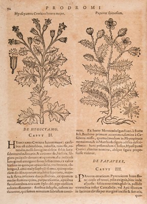 Lot 93 - Bauhin (Caspar). [Prodromos] Theatri Botanici in quo plantæ..., Basel, 1672
