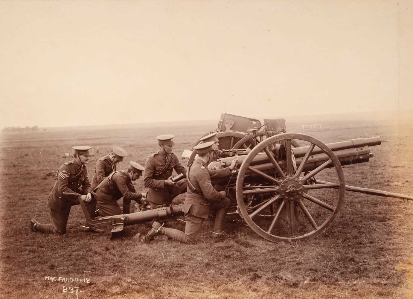 Lot 28 - Honourable Artillery Company. Photograph album of the HAC at Fargo Camp, 1912