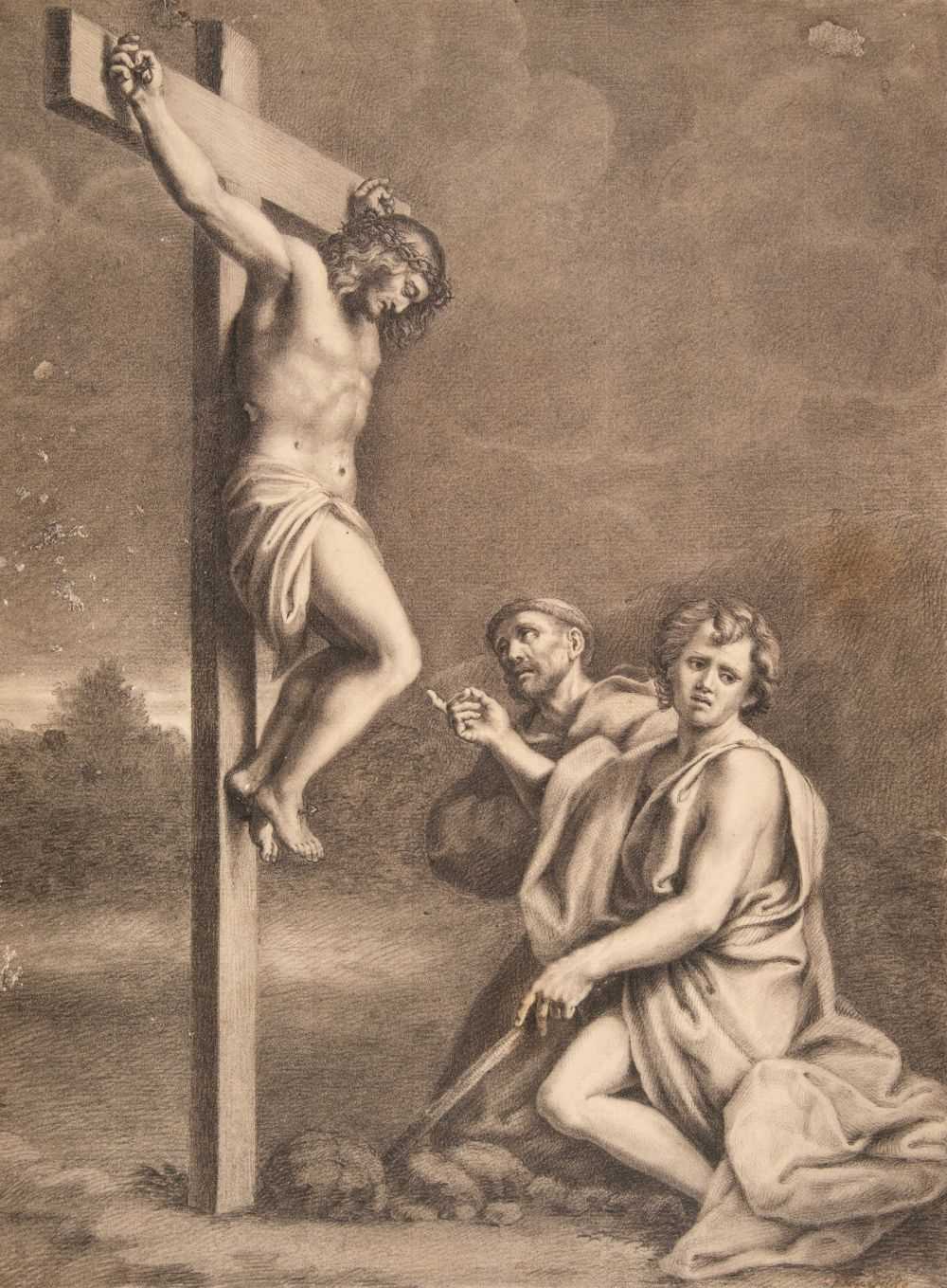 Lot 358 - English School. The Crucifixion, early 19th century