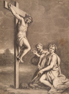Lot 358 - English School. The Crucifixion, early 19th century
