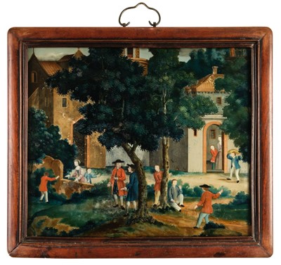 Lot 422 - Chinese School. An 18th century reverse painting on glass