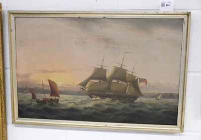 Lot 455 - Luny (Thomas, 1759-1837, attributed to). A Sixth-rate 32-gun frigtate off Plymouth Sound