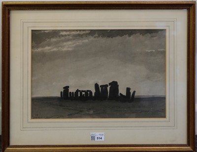 Lot 514 - Turner of Oxford (William, 1789-1862, attributed to). Stonehenge