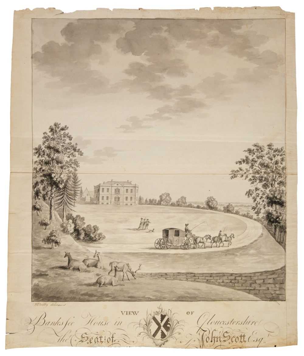 Lot 376 - Beilby (William, c.1740-1819). View of Banks Fee House in Gloucestershire the Seat of John Scott
