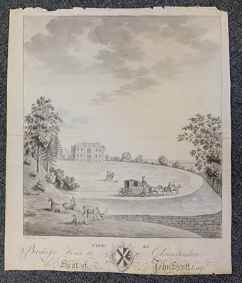 Lot 376 - Beilby (William, c.1740-1819). View of Banks Fee House in Gloucestershire the Seat of John Scott