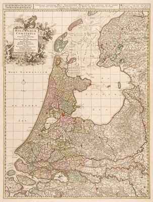 Lot 160 - Holland. Visscher (Nicholas), Hollondiae Comitatus in Ejusdem..., circa 1690