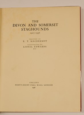 Lot 82 - Edwards (Lionel, illustrator). The Devon and Somerset Staghounds, 1936