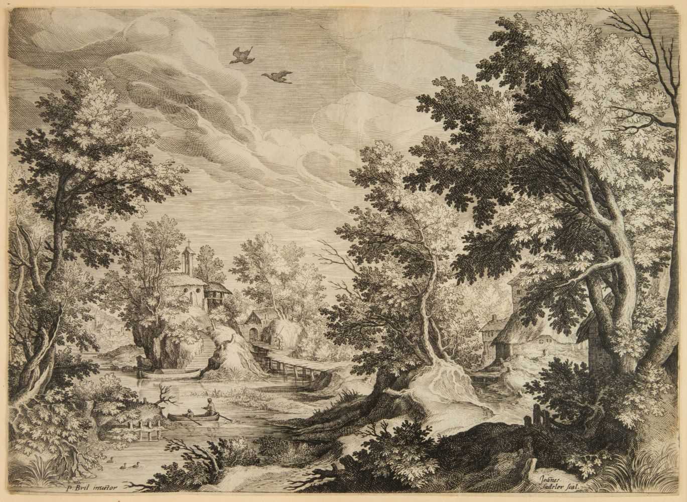 Lot 396 - Paul Bril (c.1553/54-1626). Five landscapes, early 17th century